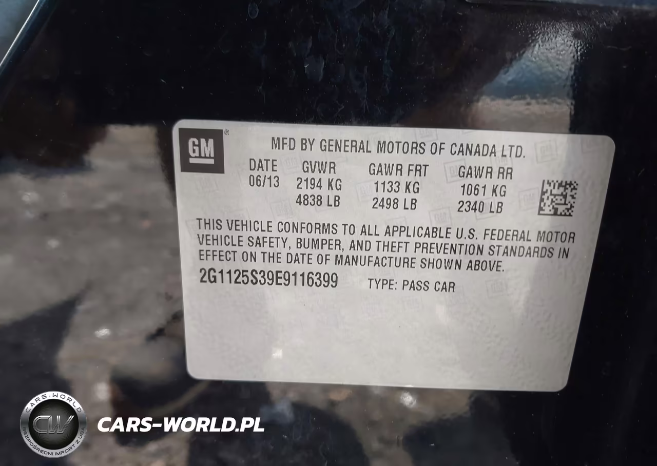 2014 Chevrolet Impala 2Lt VIN:2G1125S39E9116399 - 9