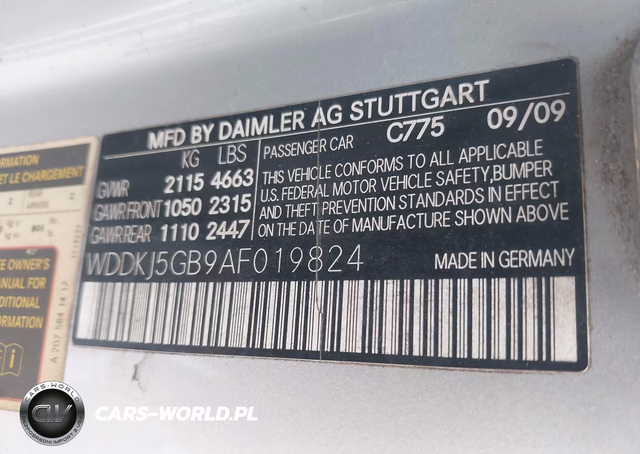 2010 Mercedes-Benz E 350 VIN:WDDKJ5GB9AF019824 - 9