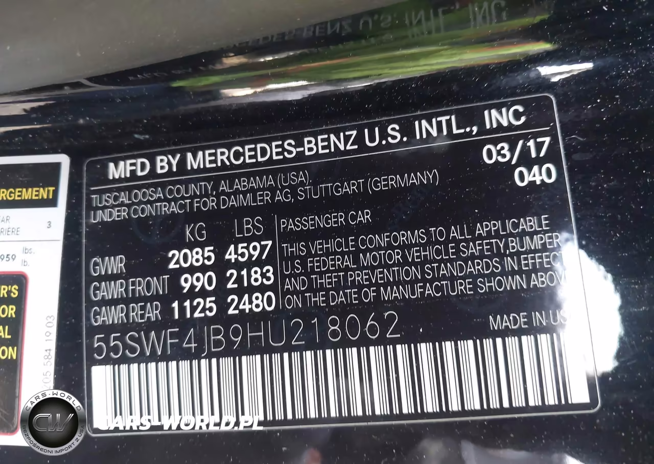 2017 Mercedes-Benz C 300 VIN:55SWF4JB9HU218062 - 9
