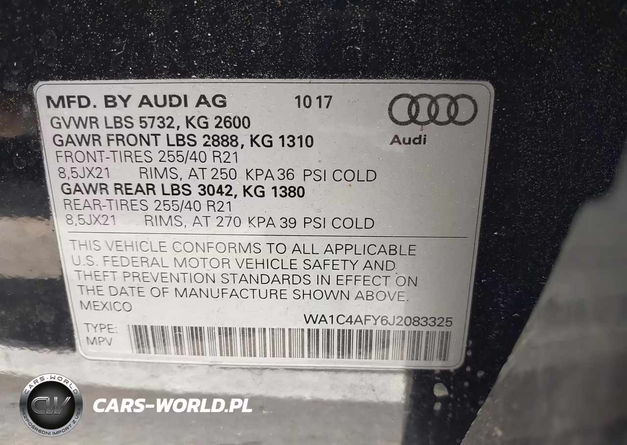 2018 Audi Sq5 3.0T Premium Plus VIN:WA1C4AFY6J2083325 - 9
