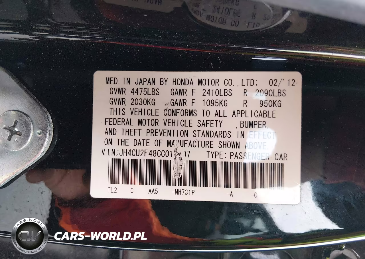 2012 Acura Tsx 2.4 VIN:JH4CU2F48CC018707 - 9