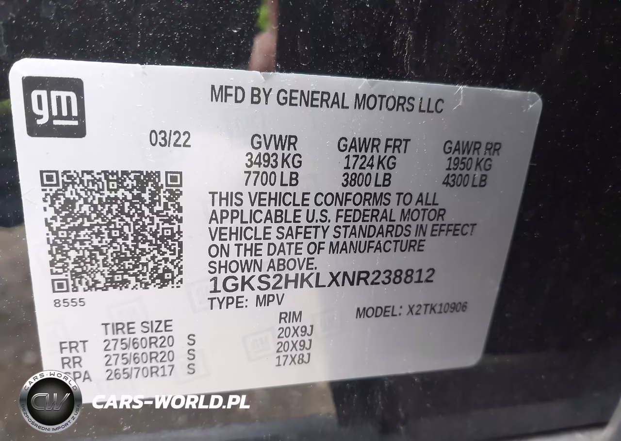 2022 GMC Yukon Xl 4Wd At4 VIN:1GKS2HKLXNR238812 - 9