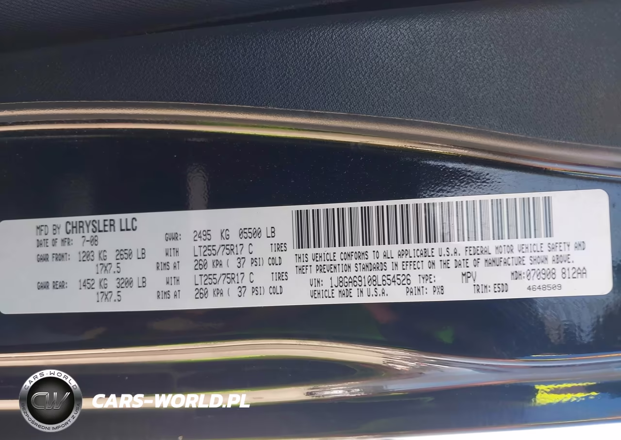 2008 Jeep Wrangler Unlimited Rubicon VIN:1J8GA69108L654526 - 9