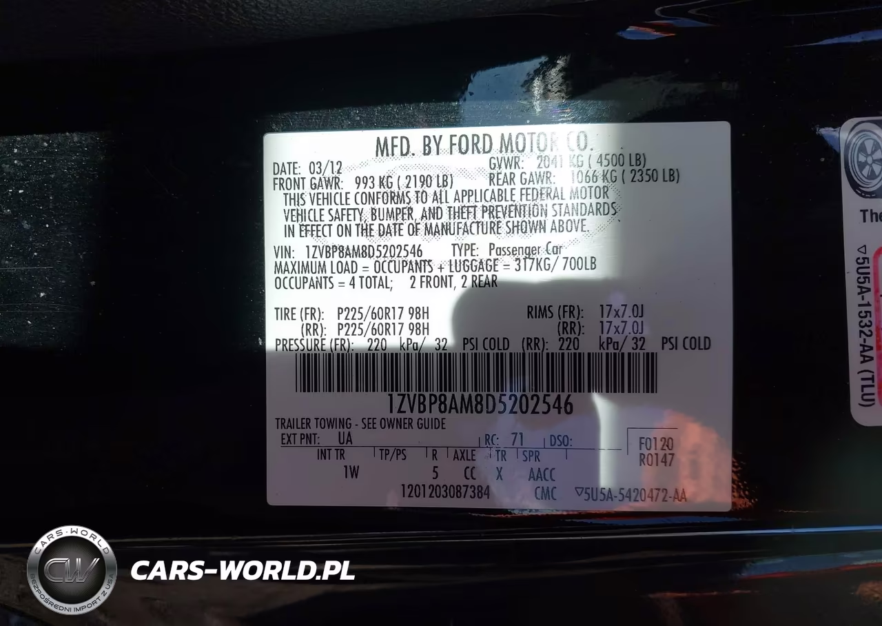 2013 Ford Mustang V6 VIN:1ZVBP8AM8D5202546 - 9