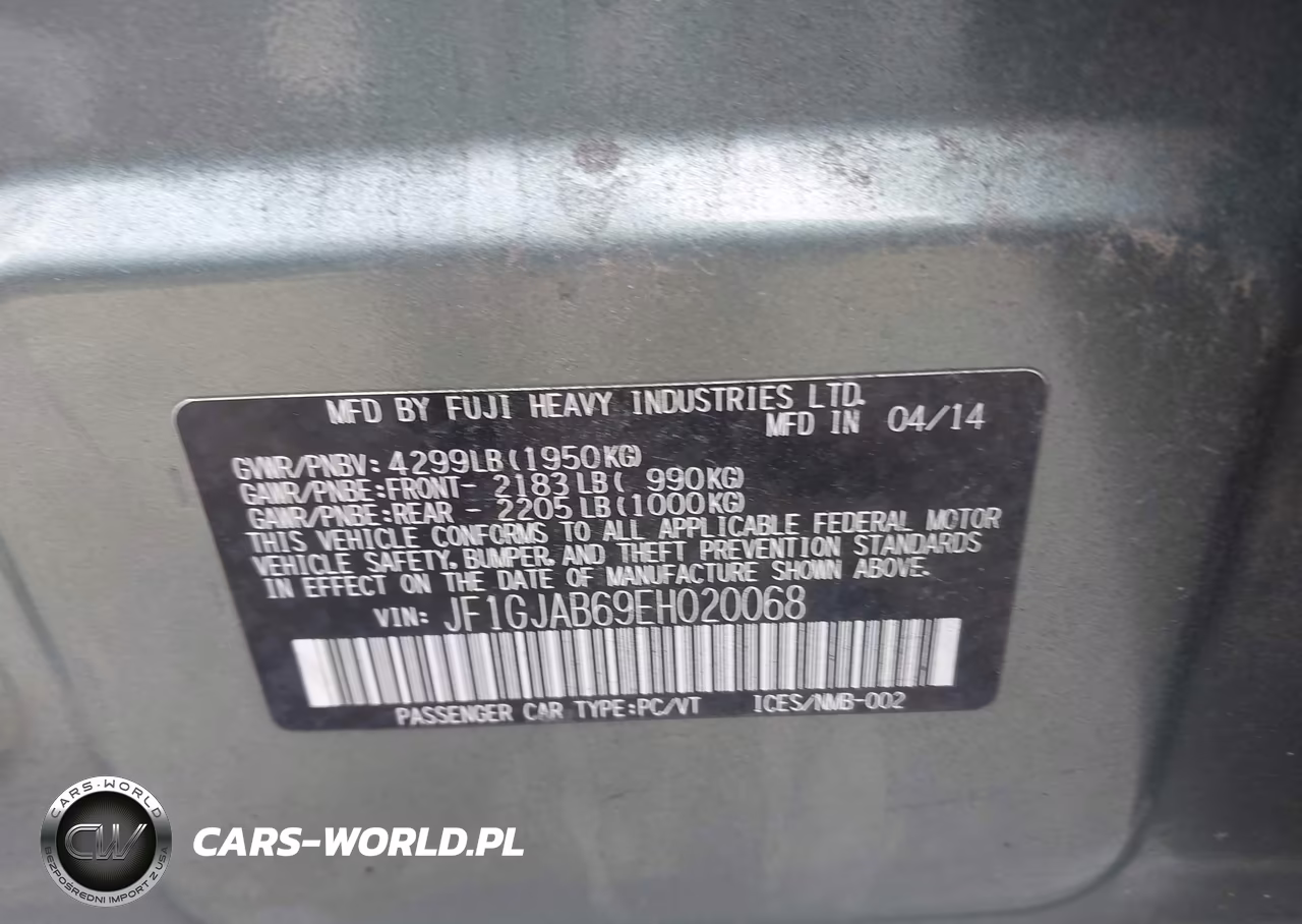 2014 Subaru Impreza 2.0I Premium VIN:JF1GJAB69EH020068 - 9