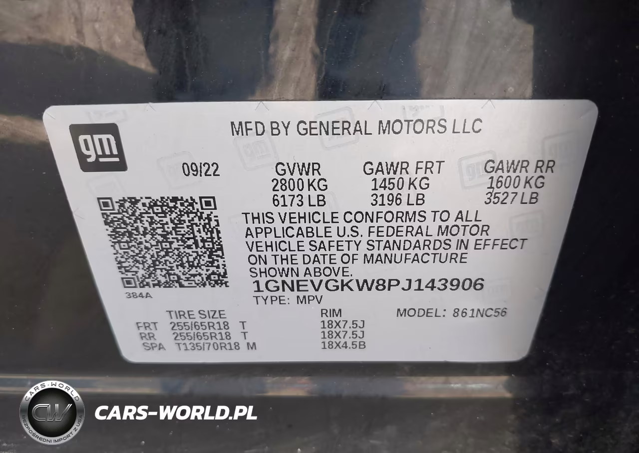 2023 Chevrolet Traverse Awd Lt Cloth VIN:1GNEVGKW8PJ143906 - 9