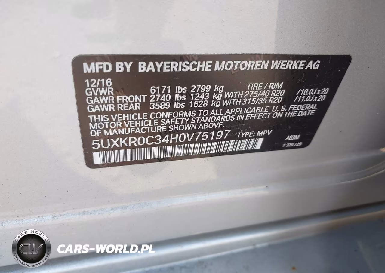 2017 BMW X5 xDrive35I VIN:5UXKR0C34H0V75197 - 9