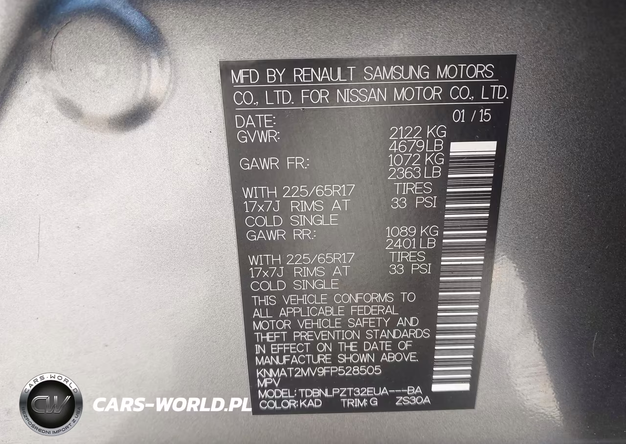 2015 Nissan Rogue S VIN:KNMAT2MV9FP528505 - 9