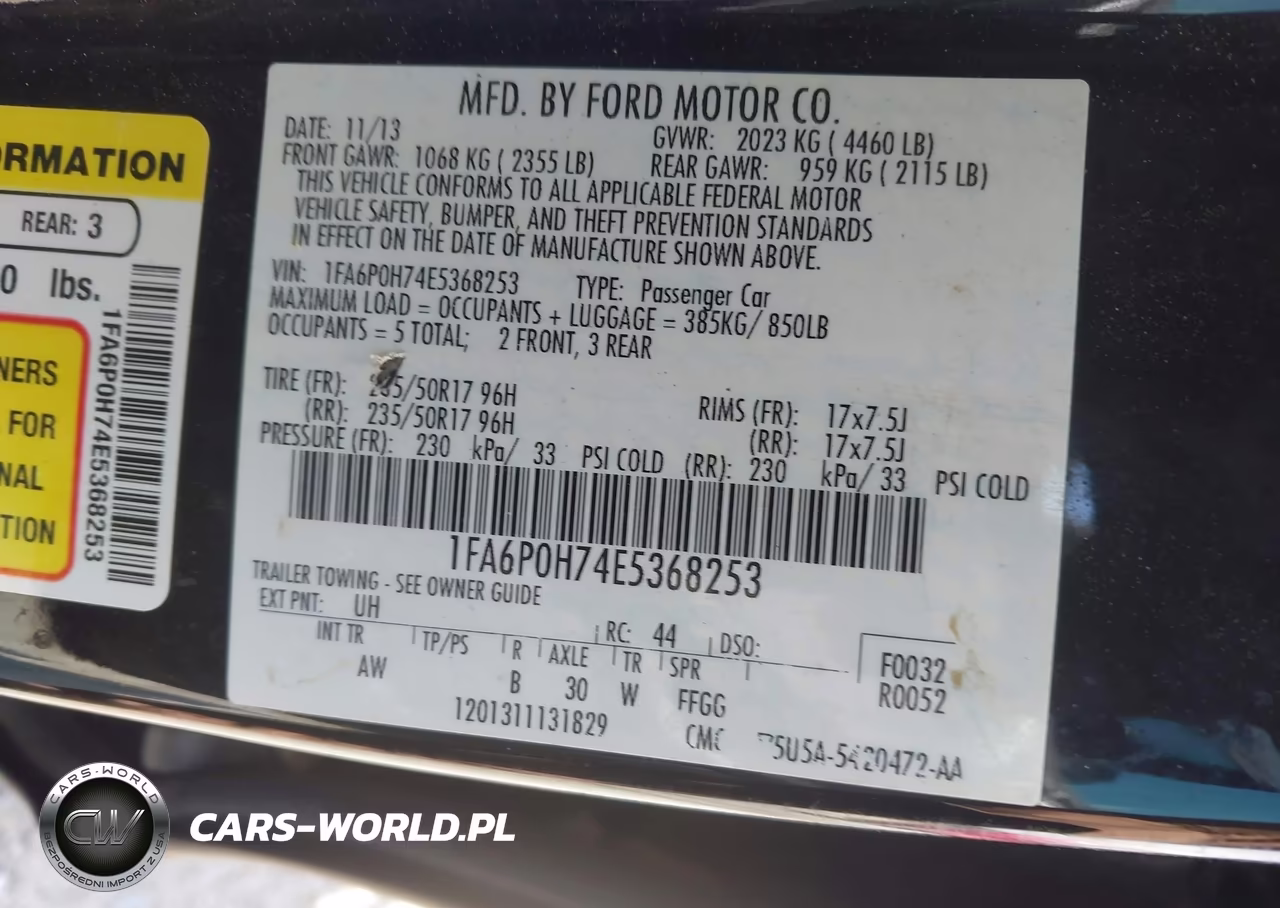 2014 Ford Fusion Se VIN:1FA6P0H74E5368253 - 9