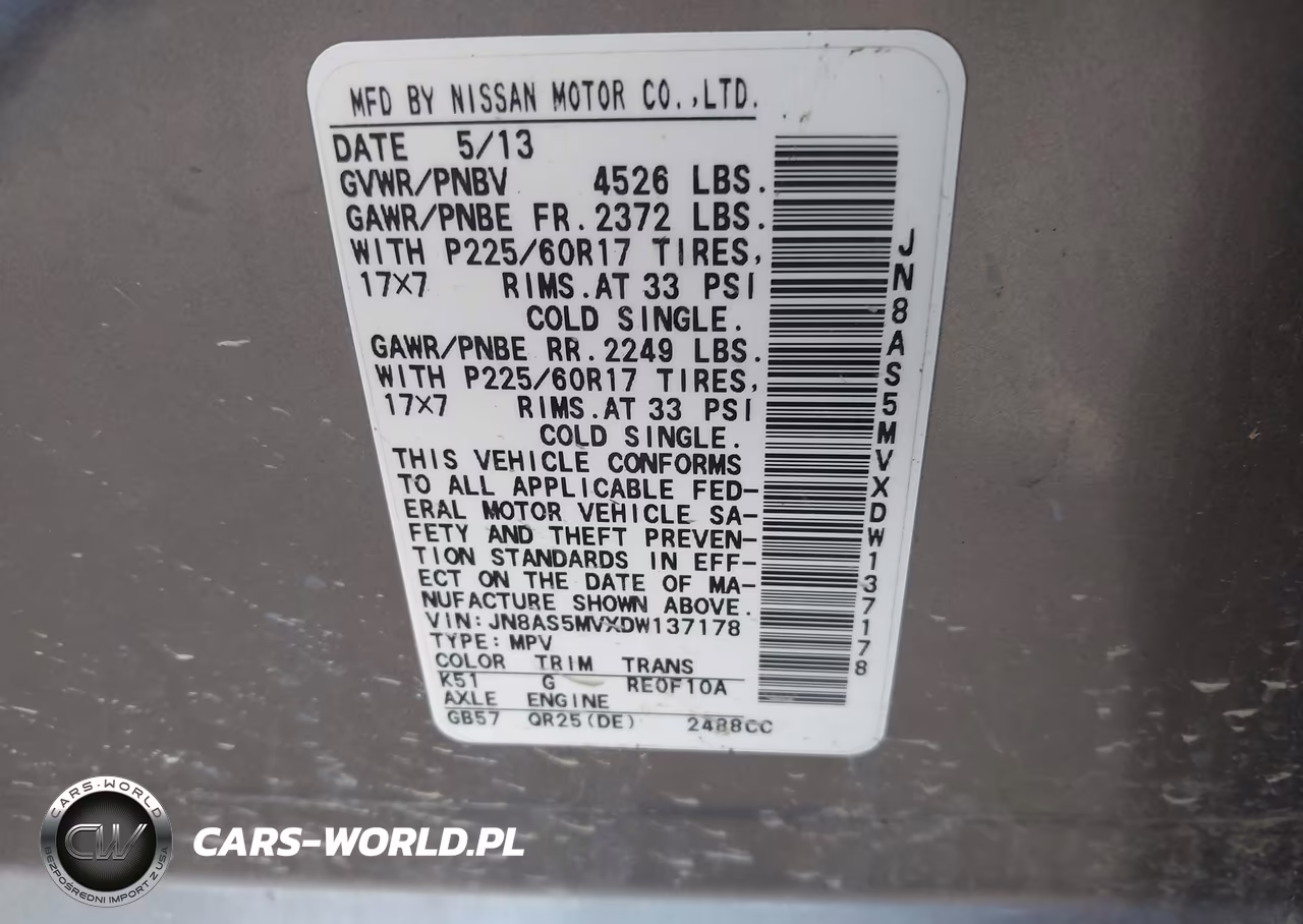 2013 Nissan Rogue Sv VIN:JN8AS5MVXDW137178 - 9