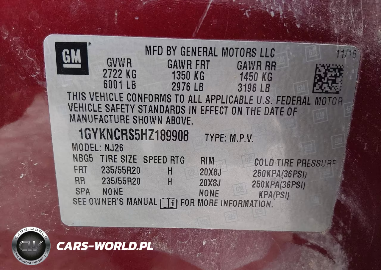2017 Cadillac Xt5 Premium Luxury VIN:1GYKNCRS5HZ189908 - 9