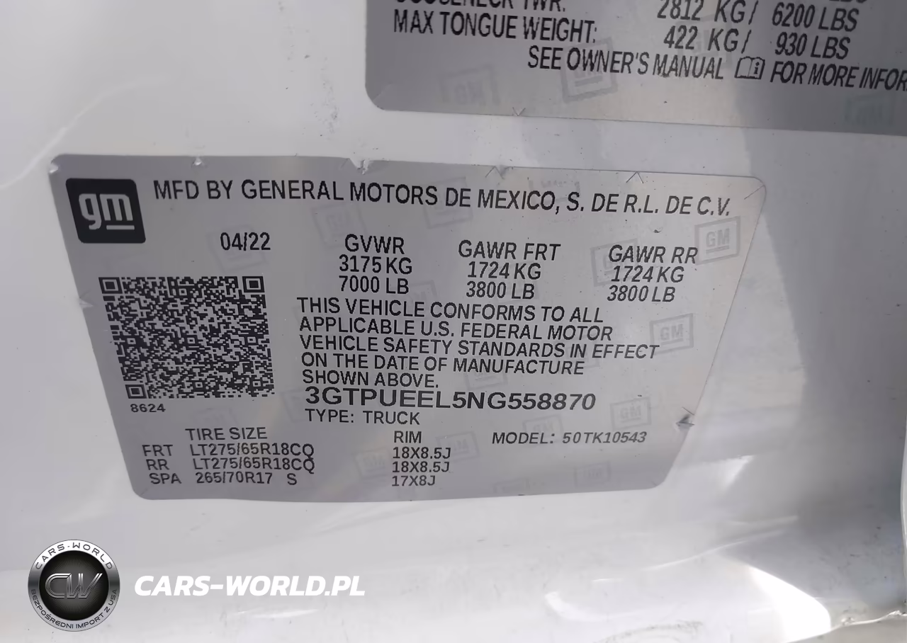 2022 GMC Sierra 1500 4Wd Short Box At4 VIN:3GTPUEEL5NG558870 - 9