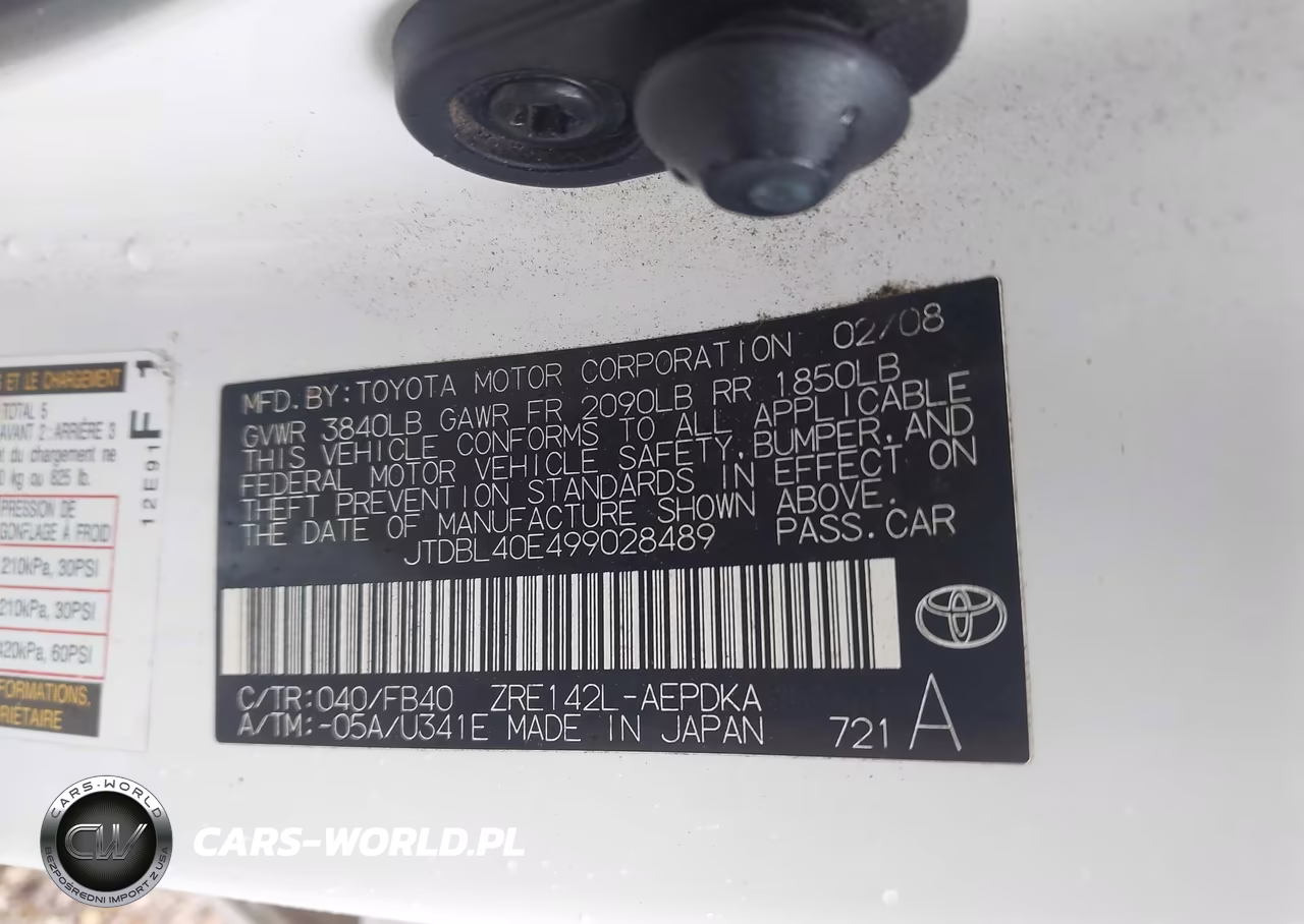 2009 Toyota Corolla Le VIN:JTDBL40E499028489 - 9
