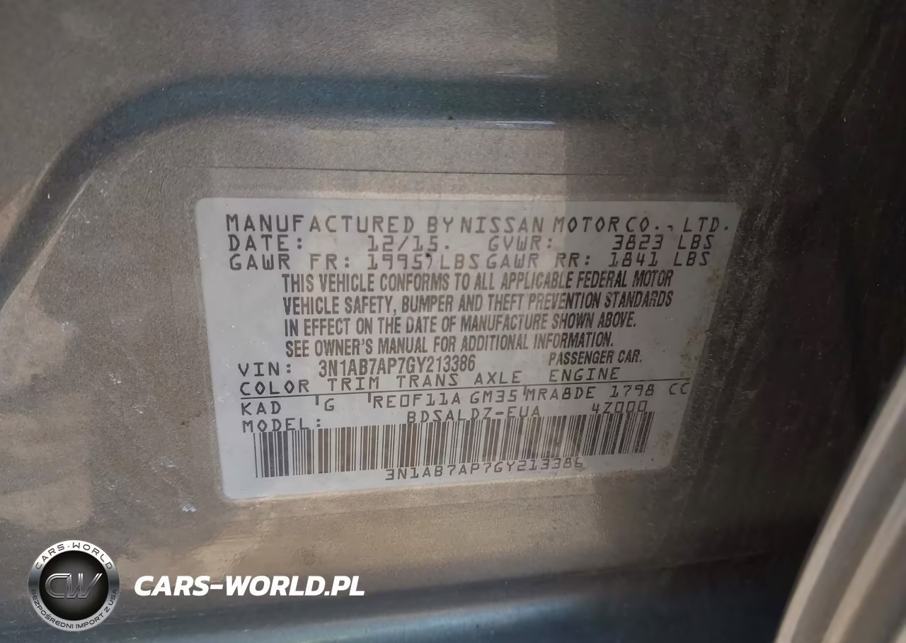 2016 Nissan Sentra Sv VIN:3N1AB7AP7GY213386 - 9