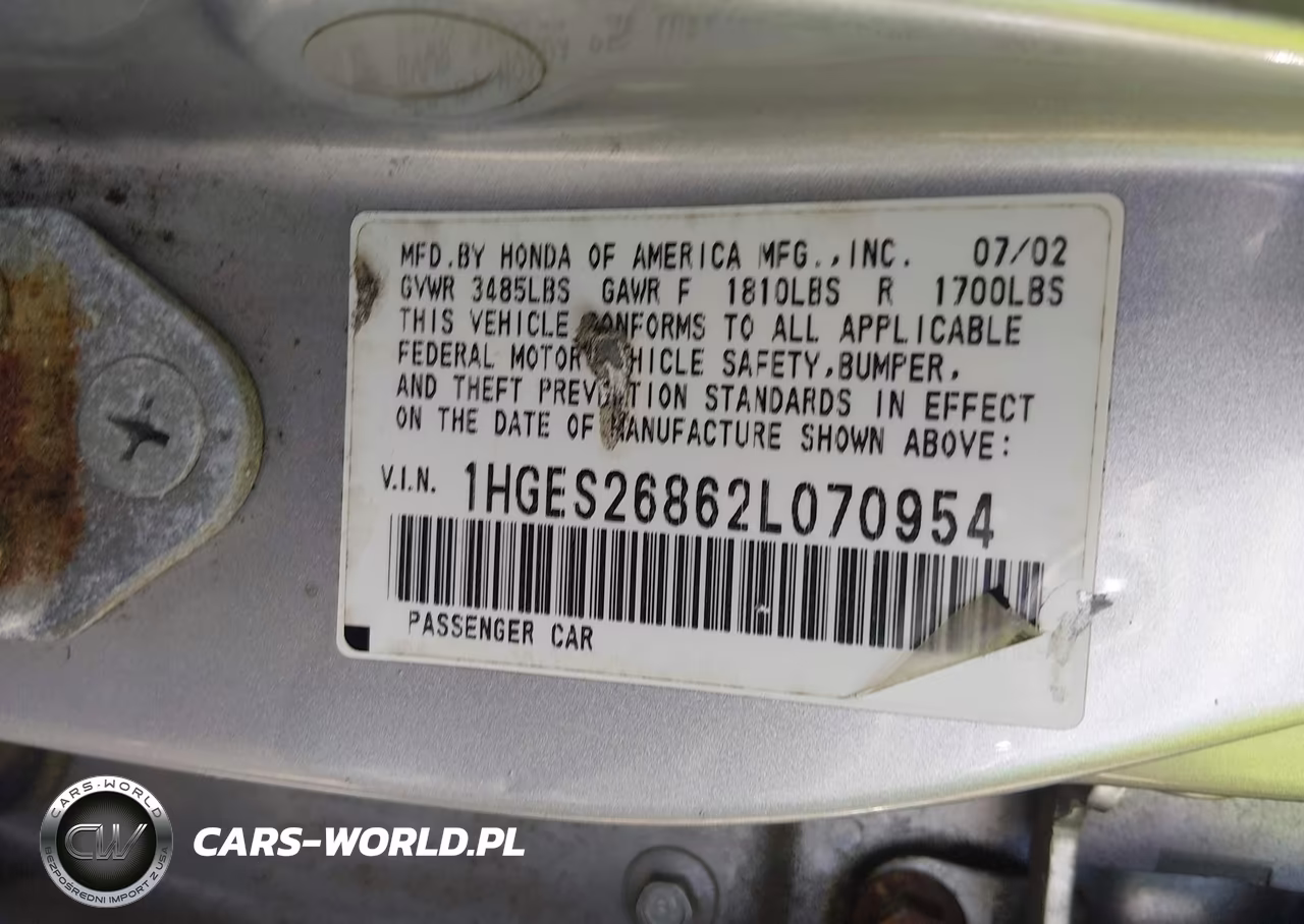 2002 Honda Civic Ex VIN:1HGES26862L070954 - 9