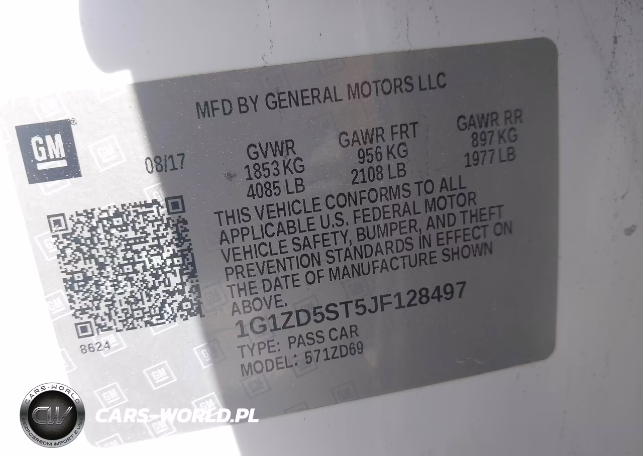 2018 Chevrolet Malibu Lt VIN:1G1ZD5ST5JF128497 - 9
