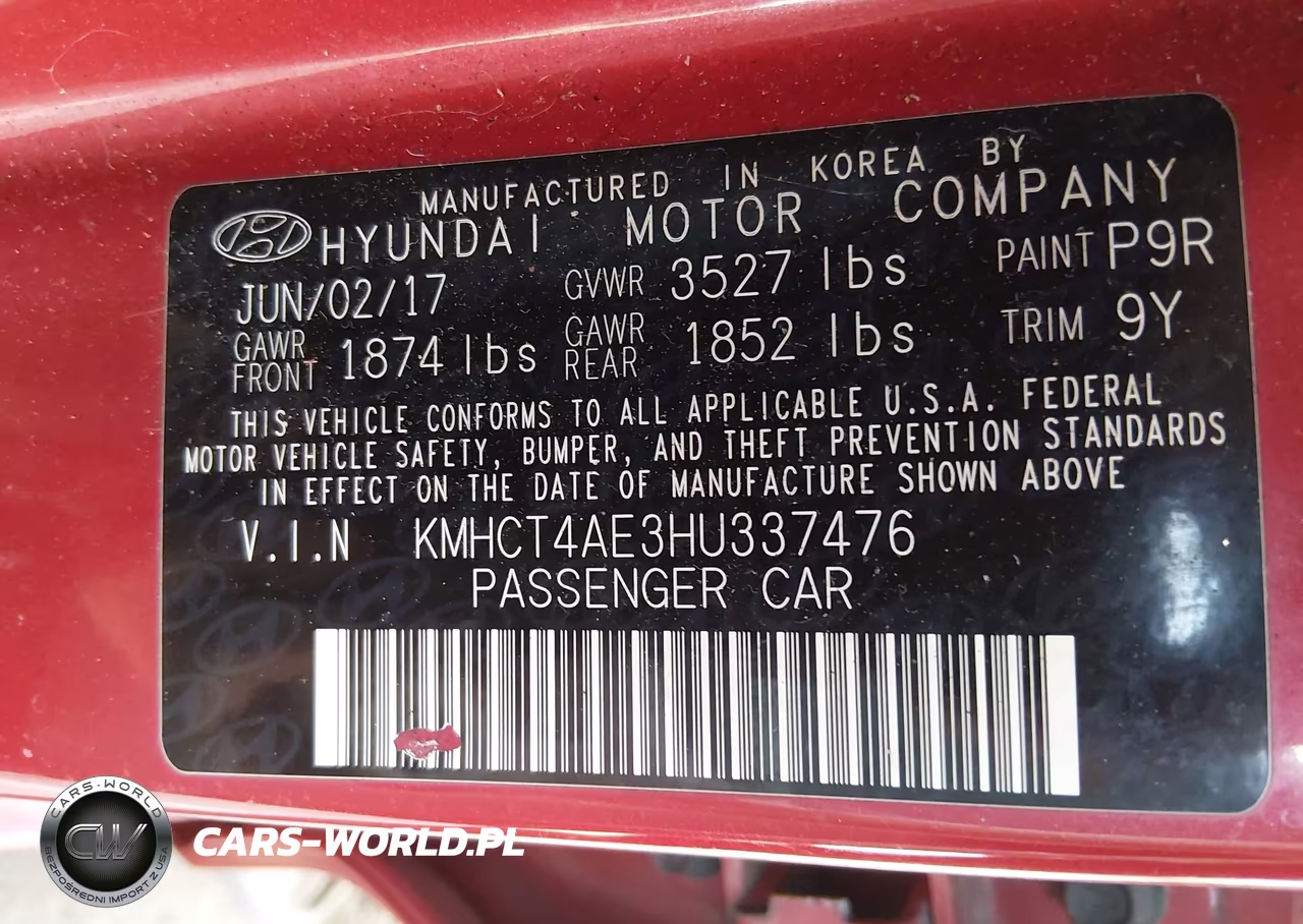2017 Hyundai Accent Se VIN:KMHCT4AE3HU337476 - 9