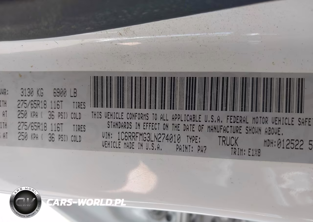2020 Ram 1500 Big Horn 4X4 6'4 Box VIN:1C6RRFMG3LN274010 - 9