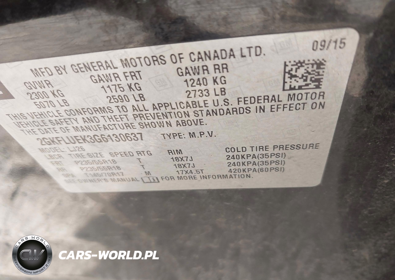 2016 GMC Terrain Slt VIN:2GKFLUEK3G6130637 - 9