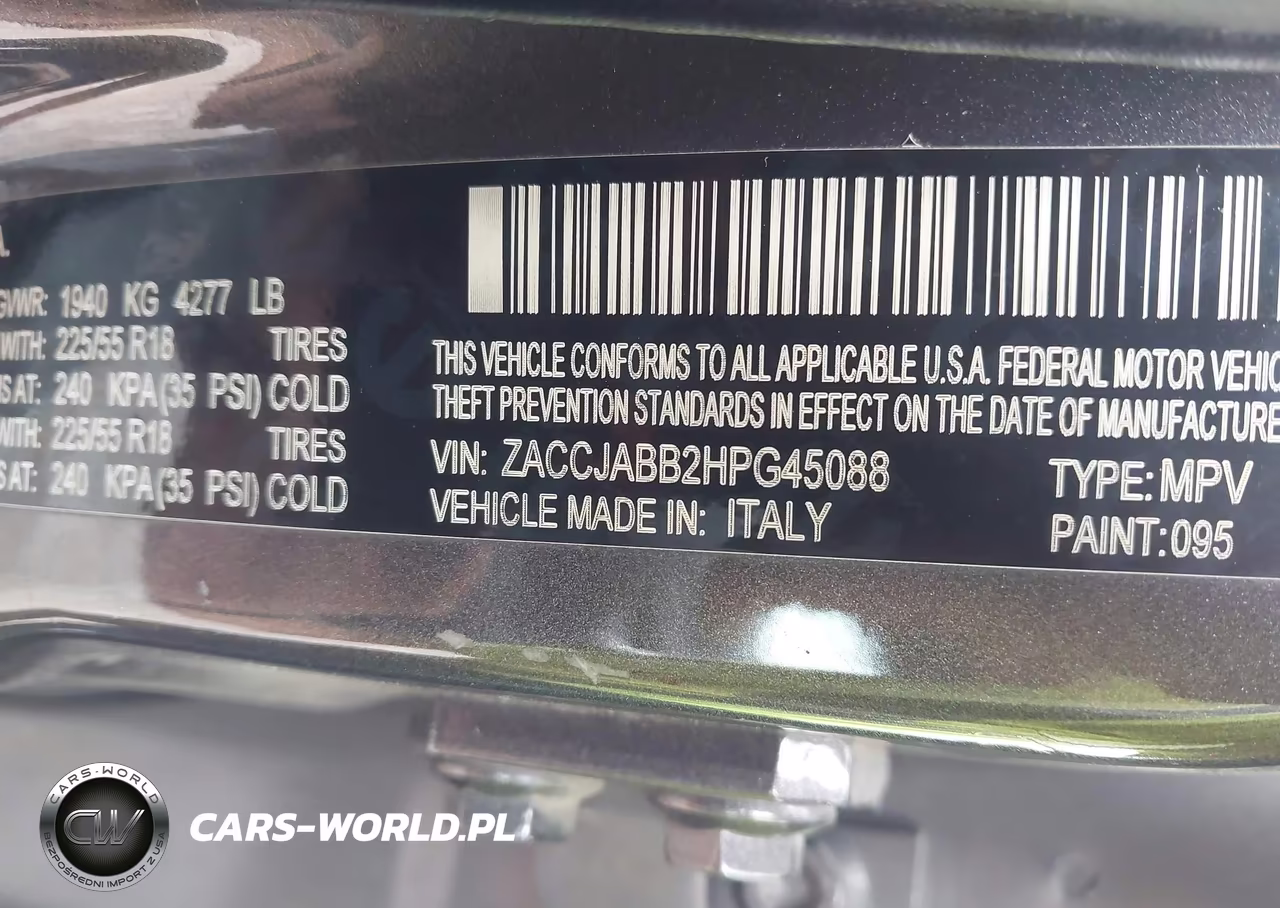 2017 Jeep Renegade Latitude Fwd VIN:ZACCJABB2HPG45088 - 9