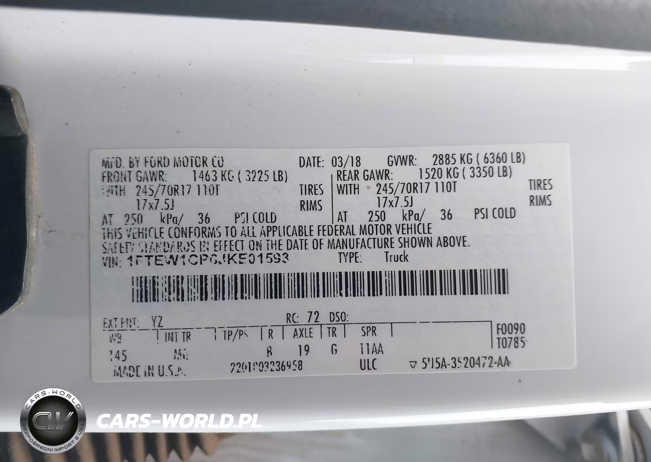 2018 Ford F-150 Xlt VIN:1FTEW1CP6JKE01593 - 9