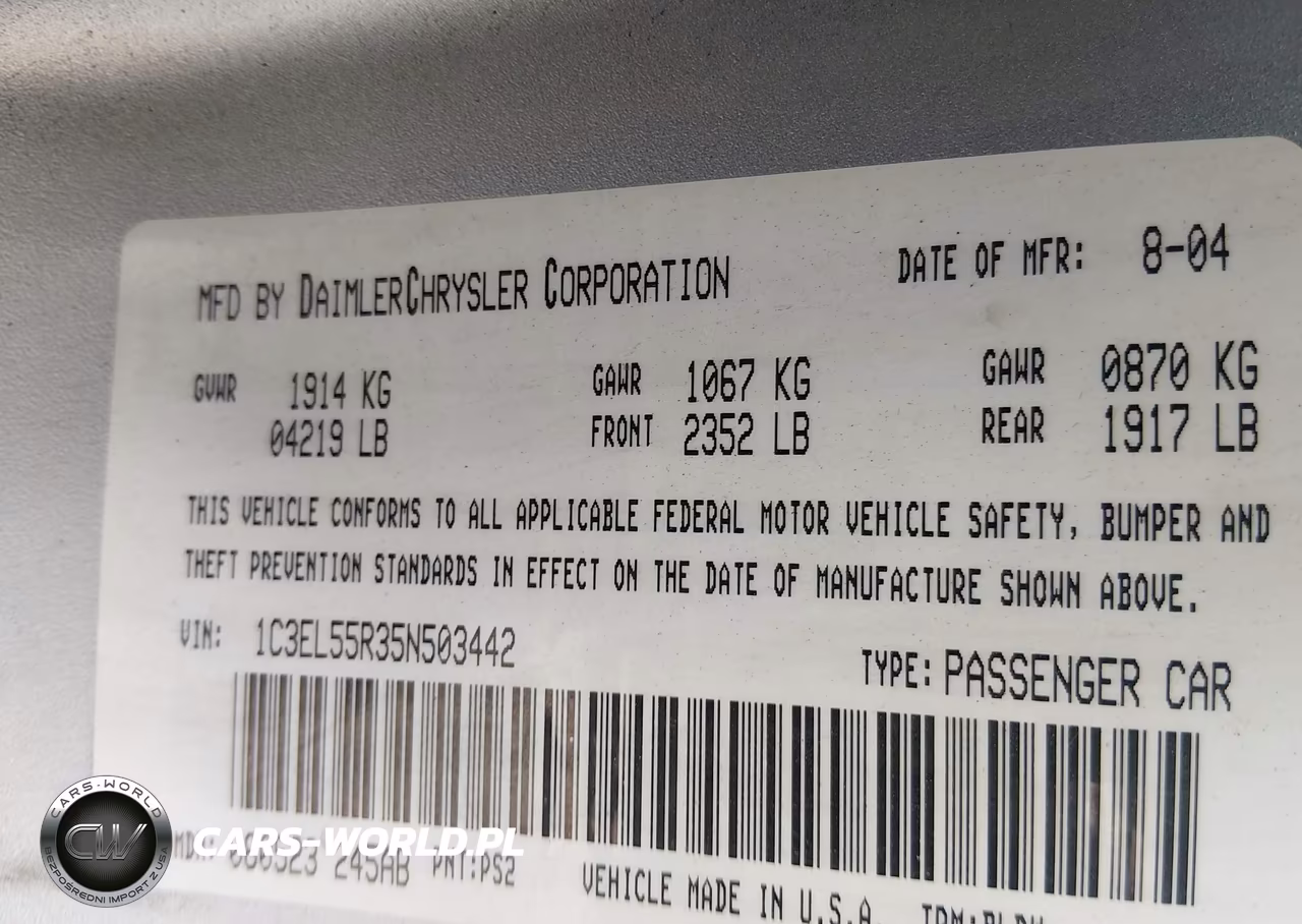 2005 Chrysler Sebring Touring VIN:1C3EL55R35N503442 - 9