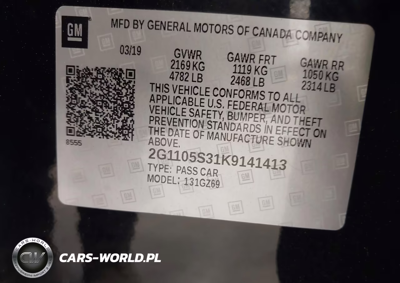 2019 Chevrolet Impala Premier VIN:2G1105S31K9141413 - 9