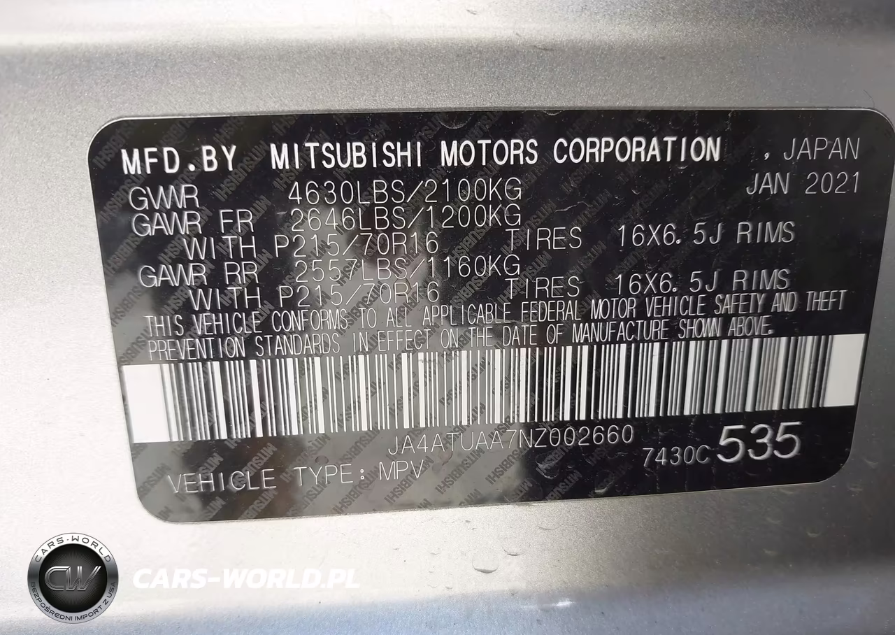 2022 Mitsubishi Eclipse Cross Es S-Awc VIN:JA4ATUAA7NZ002660 - 9