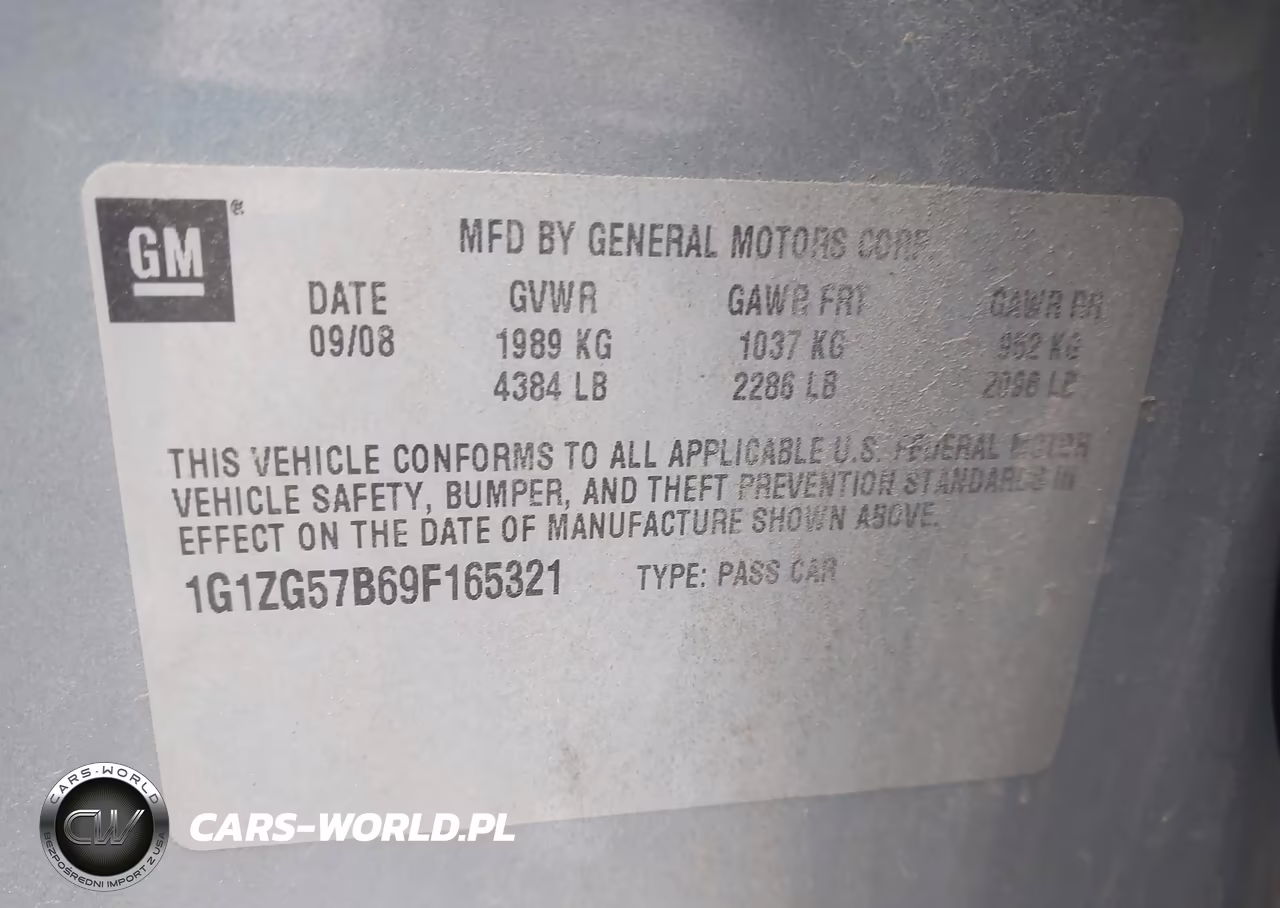 2009 Chevrolet Malibu Ls VIN:1G1ZG57B69F165321 - 9