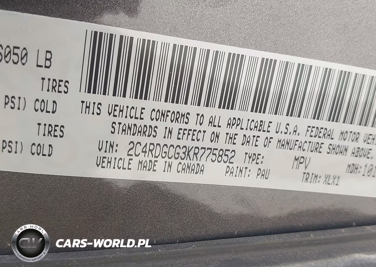 2019 Dodge Grand Caravan Sxt VIN:2C4RDGCG3KR775852 - 9