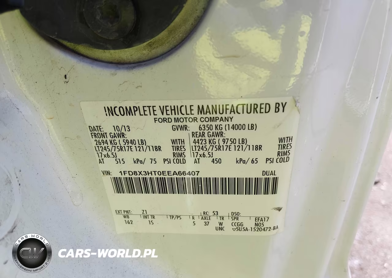 2014 Ford F-350 Chassis Xl VIN:1FD8X3HT0EEA66407 - 8
