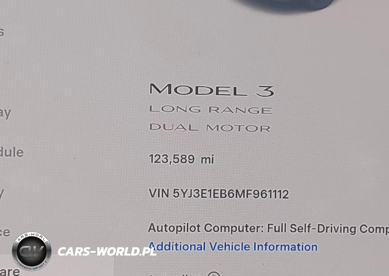 2021 Tesla Model 3 Long Range Dual Motor All-Wheel Drive VIN:5YJ3E1EB6MF961112 - 15