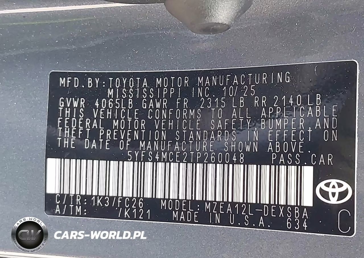 2026 Toyota Corolla Se VIN:5YFS4MCE2TP260048 - 9