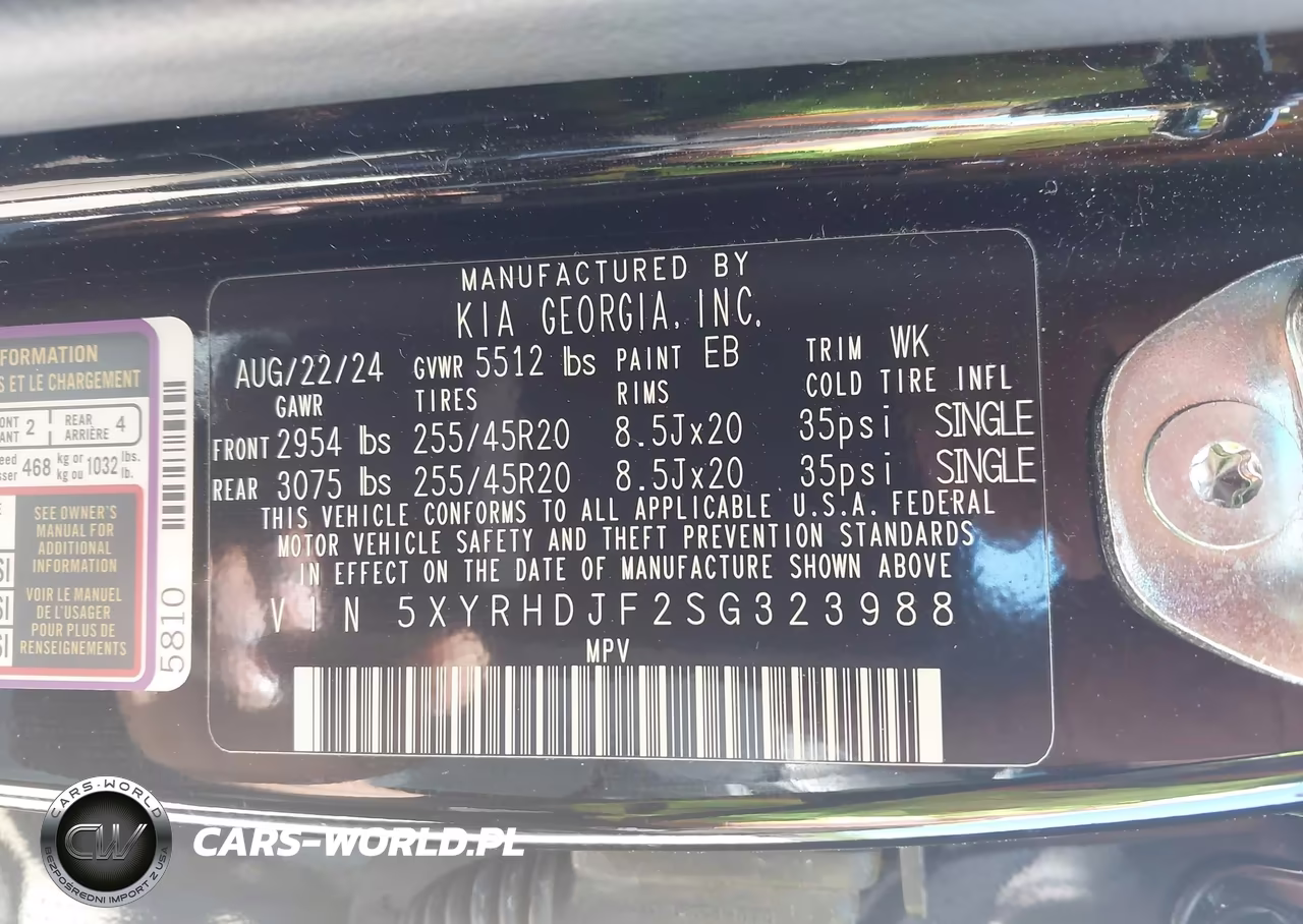 2025 Kia Sorento X-Line Ex VIN:5XYRHDJF2SG323988 - 9