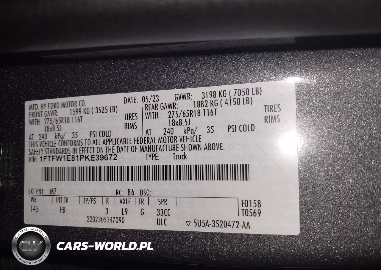 2023 Ford F-150 Xlt VIN:1FTFW1E81PKE39672 - 9