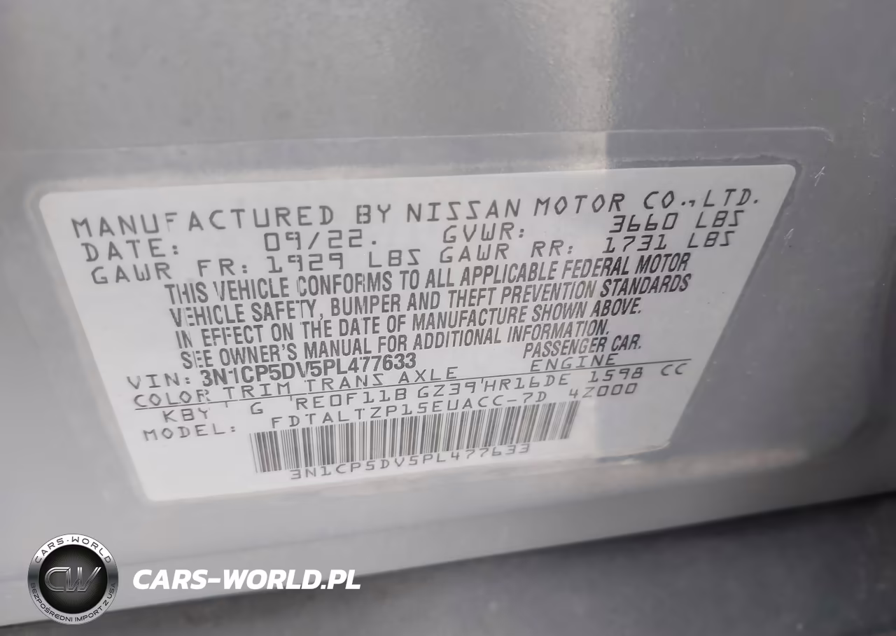 2023 Nissan Kicks Sr Xtronic Cvt VIN:3N1CP5DV5PL477633 - 9