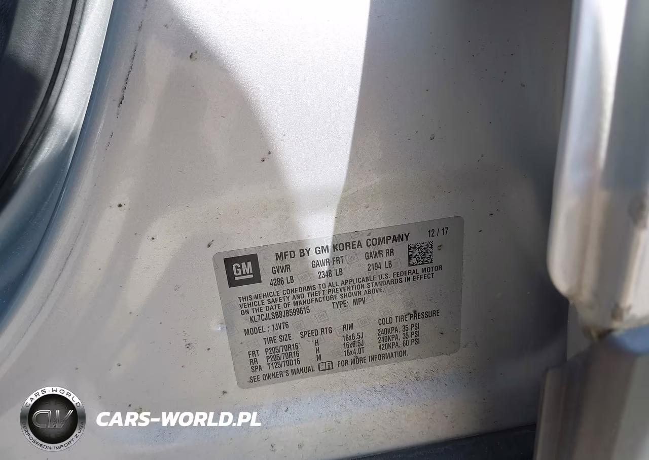 2018 Chevrolet Trax Lt VIN:KL7CJLSB8JB599615 - 9