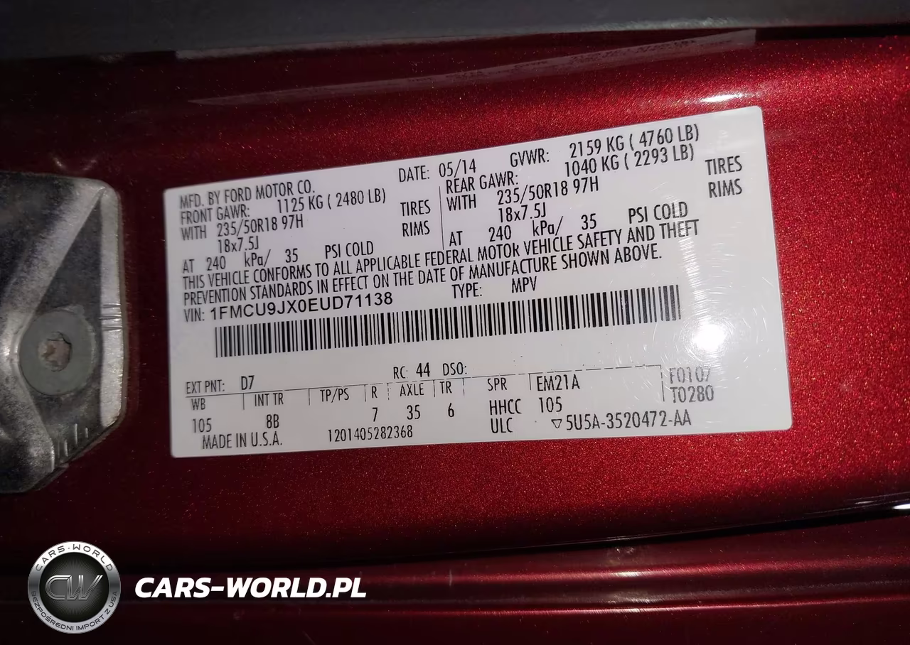 2014 Ford Escape Titanium VIN:1FMCU9JX0EUD71138 - 9