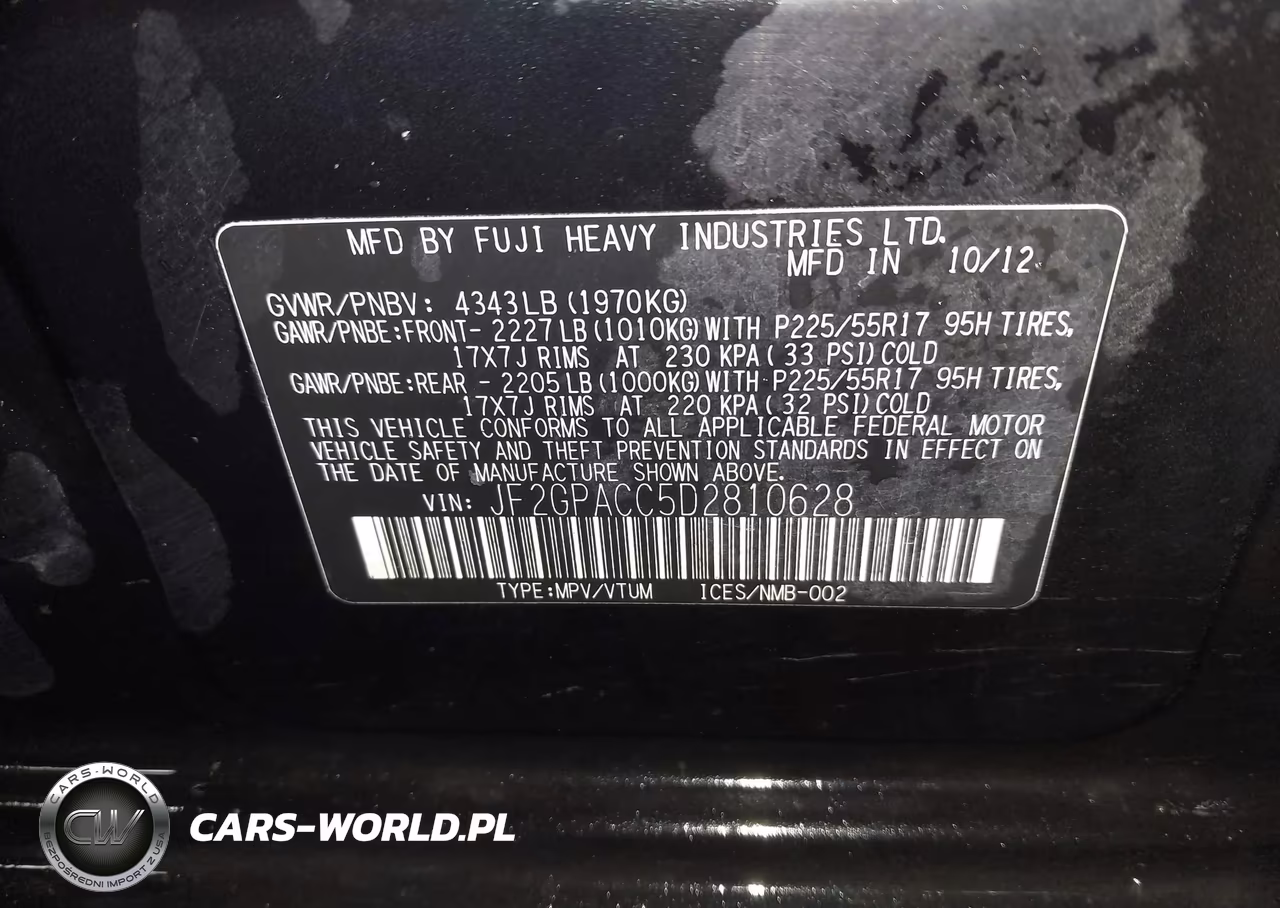 2013 Subaru Xv Crosstrek 2.0I Premium VIN:JF2GPACC5D2810628 - 9