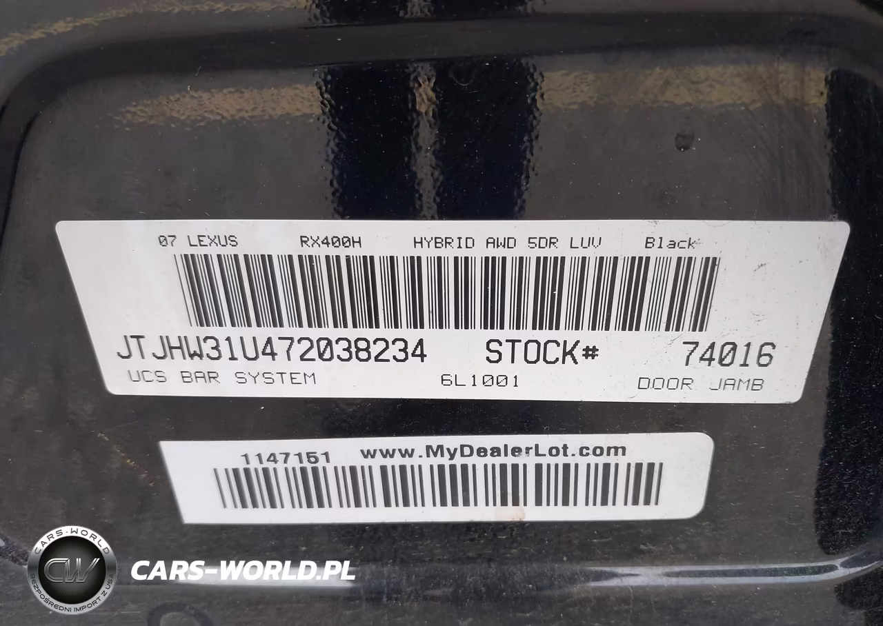2007 Lexus Rx 400H VIN:JTJHW31U472038234 - 9
