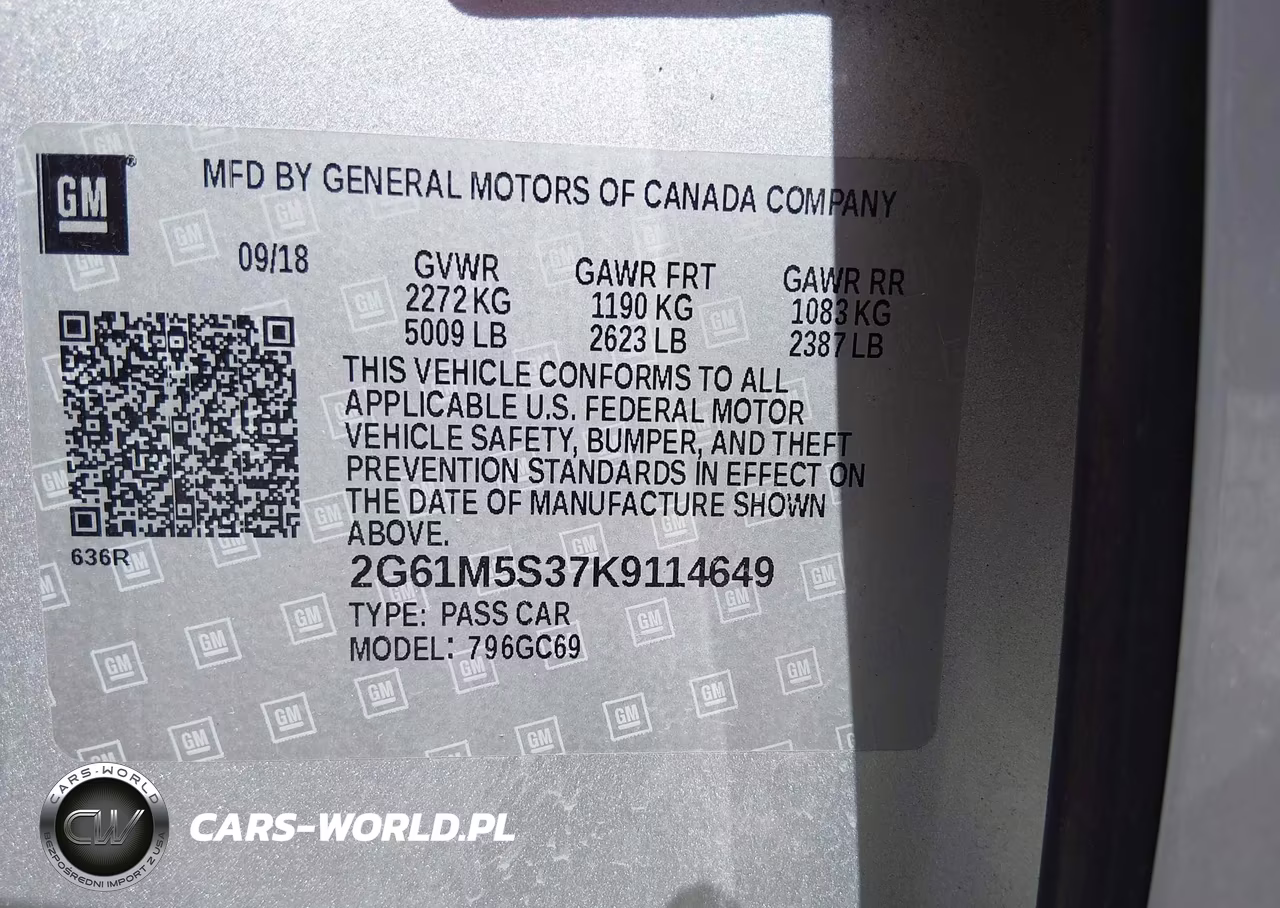 2019 Cadillac Xts Luxury VIN:2G61M5S37K9114649 - 9