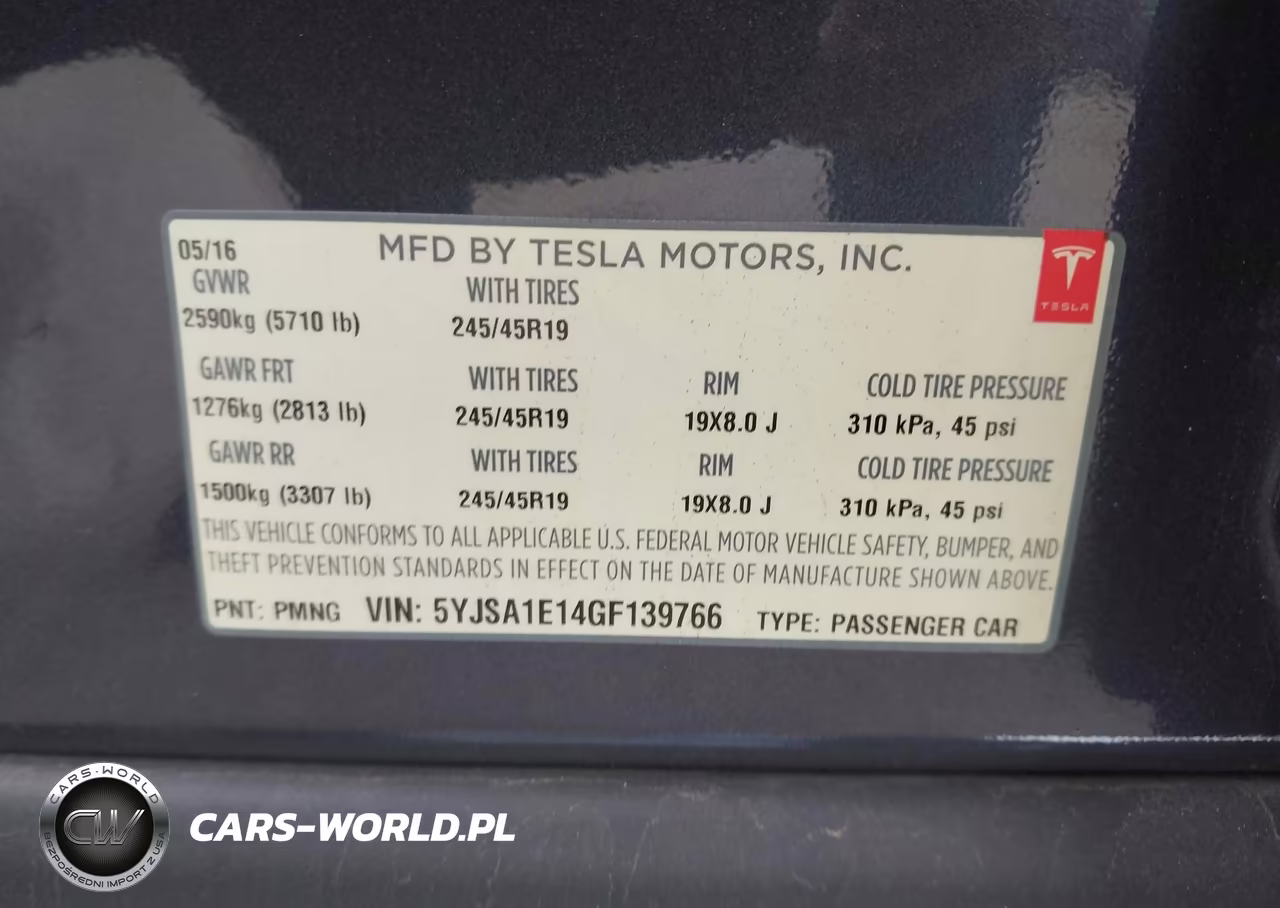 2016 Tesla Model S 60-70-75-85 VIN:5YJSA1E14GF139766 - 9
