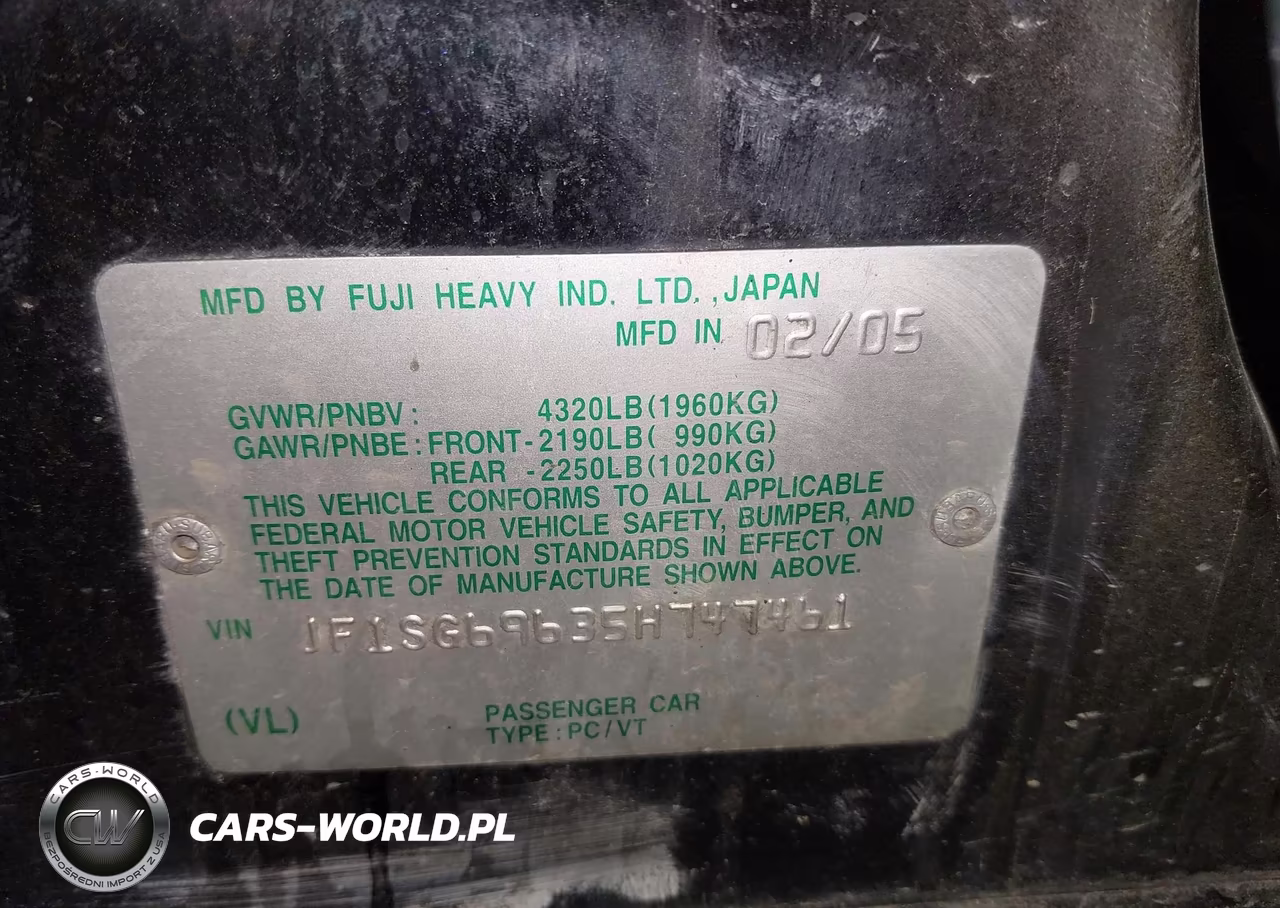 2005 Subaru Forester 2.5Xt VIN:JF1SG69635H747461 - 9