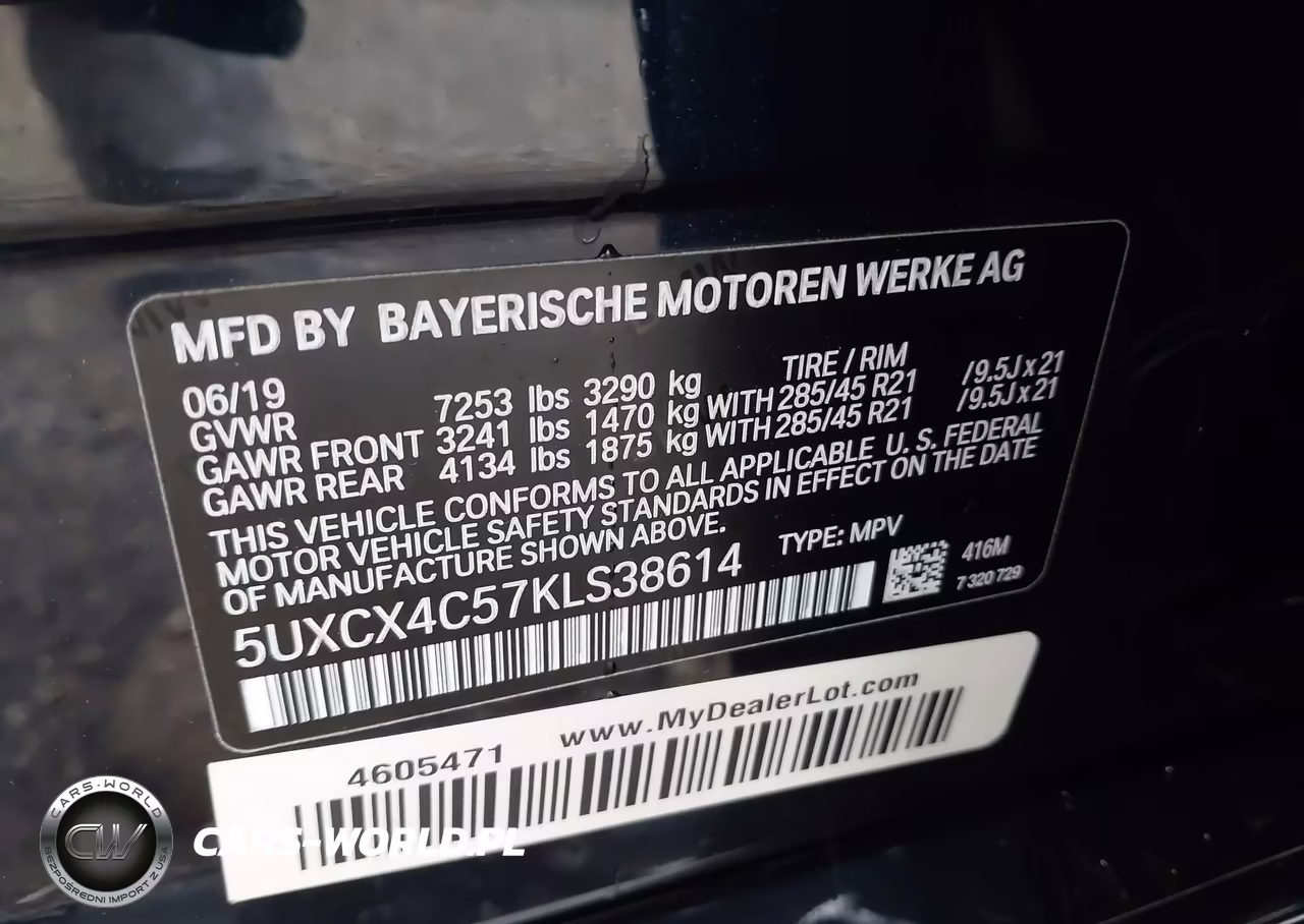 2019 BMW X7 xDrive50I VIN:5UXCX4C57KLS38614 - 9