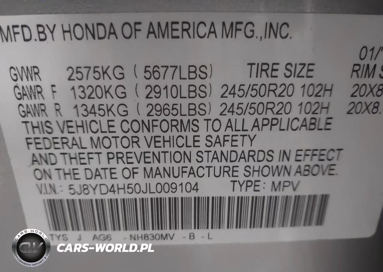 2018 Acura Mdx Technology Package Acurawatch Plus Pkg VIN:5J8YD4H50JL009104 - 9