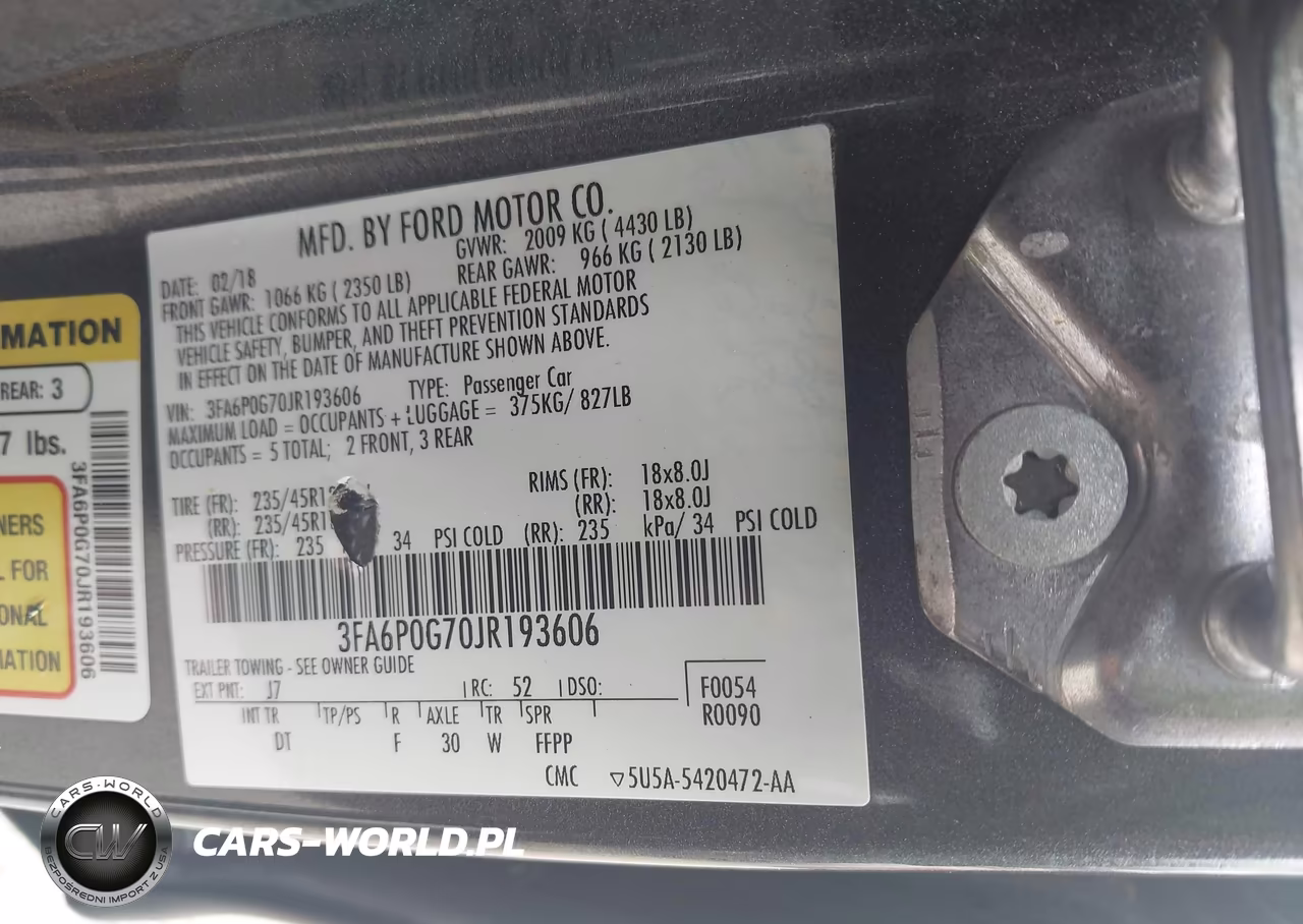 2018 Ford Fusion S VIN:3FA6P0G70JR193606 - 9