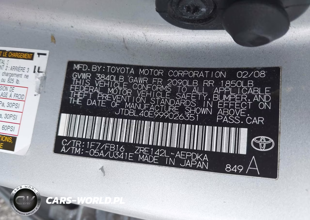 2009 Toyota Corolla Le VIN:JTDBL40E999026351 - 9
