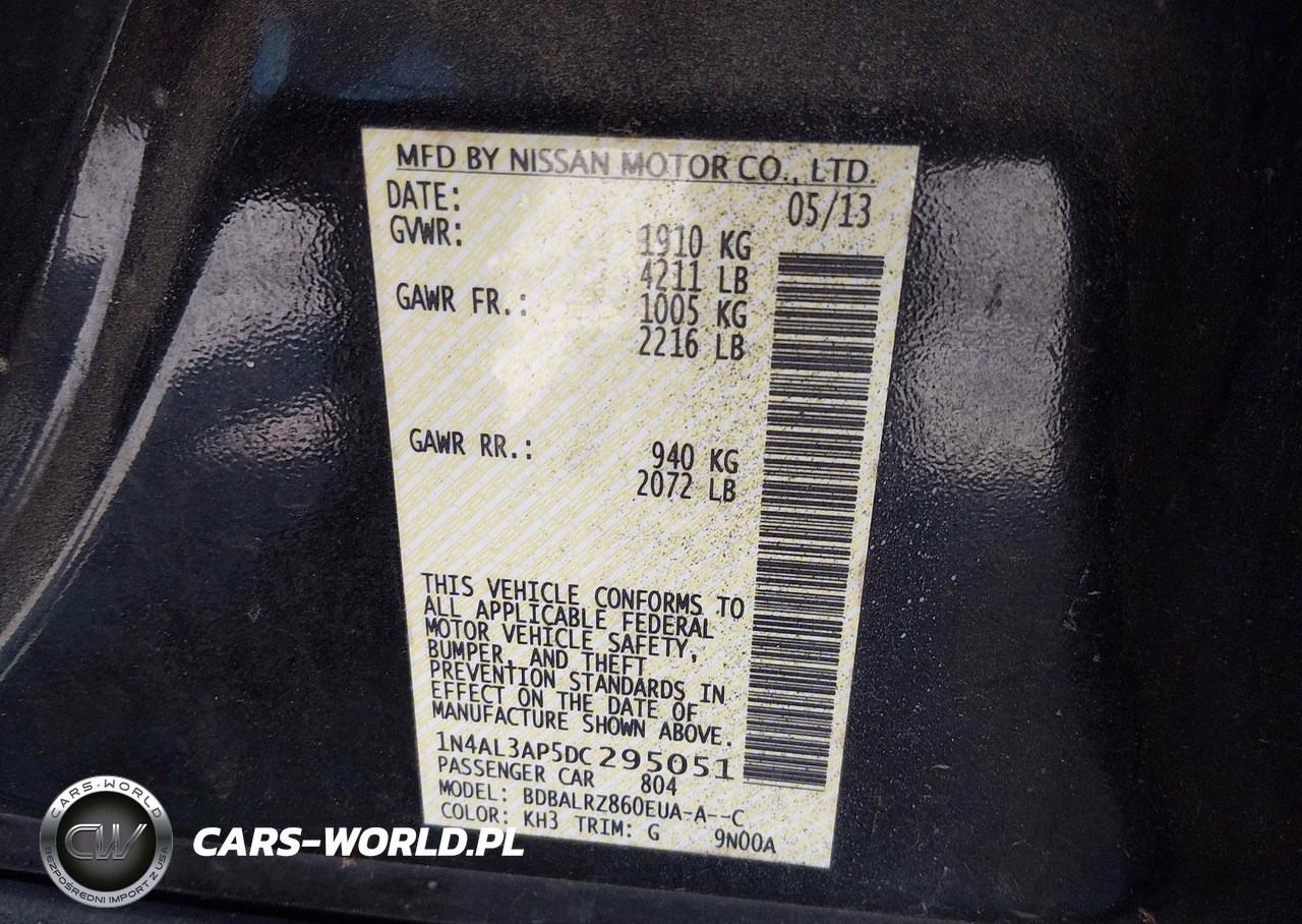 2013 Nissan Altima 2.5 S VIN:1N4AL3AP5DC295051 - 9