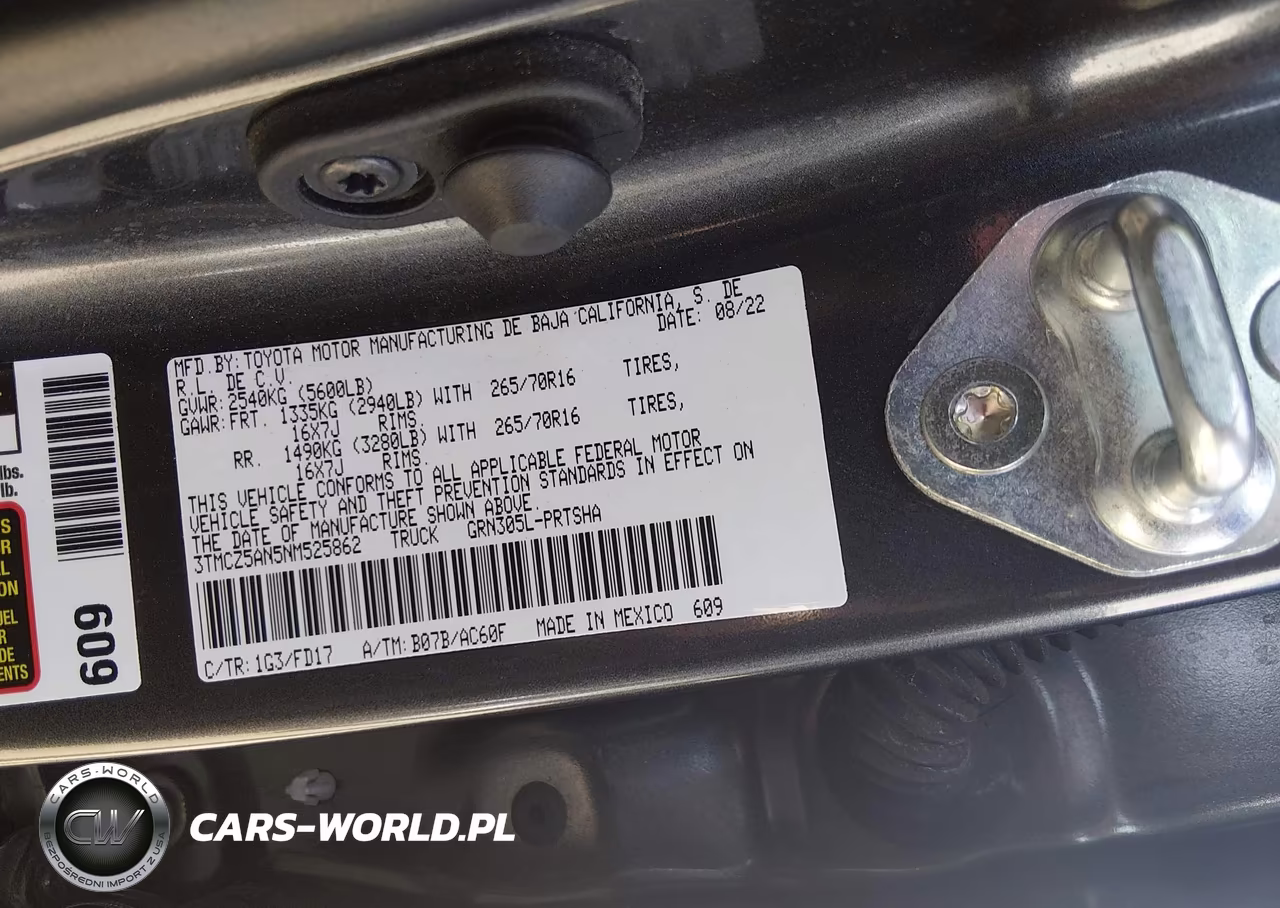 2022 Toyota Tacoma 4Wd Trd Off Road VIN:3TMCZ5AN5NM525862 - 9