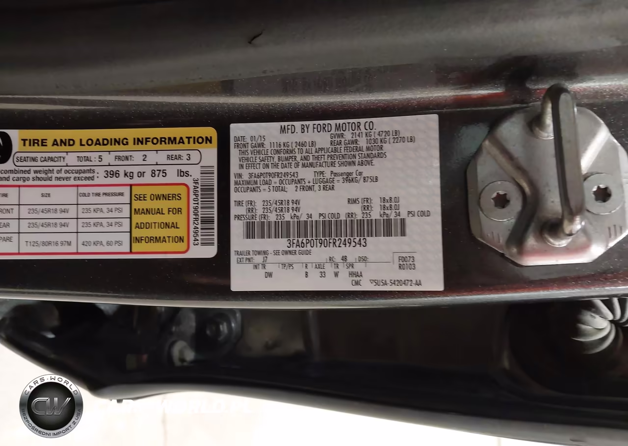 2015 Ford Fusion Se VIN:3FA6P0T90FR249543 - 9